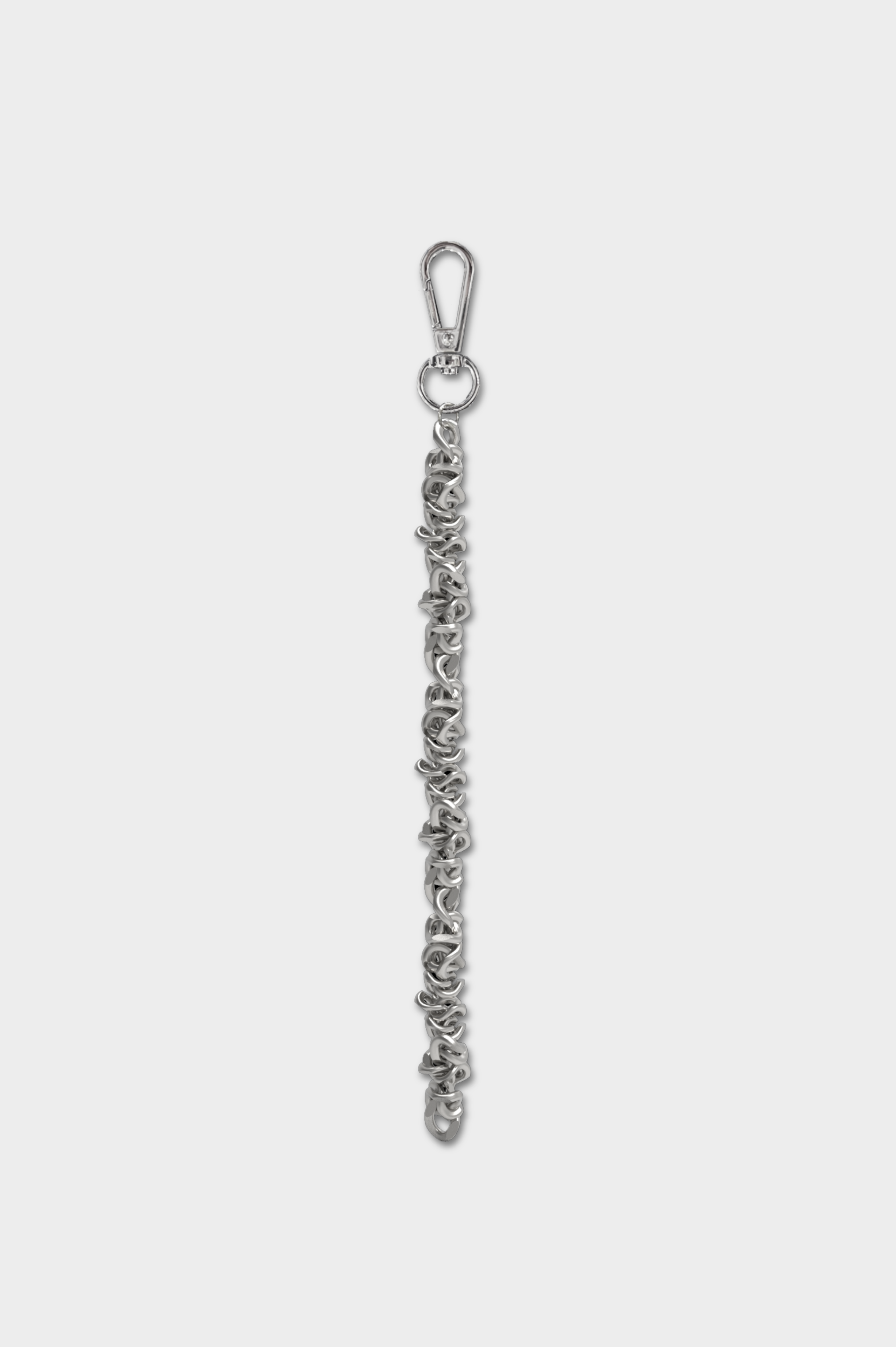 Knotted Chain keyring _ Silver