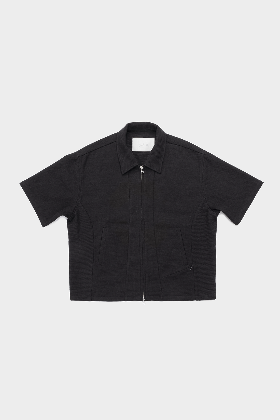 Signature Line Zip-Up Shirt _ Black