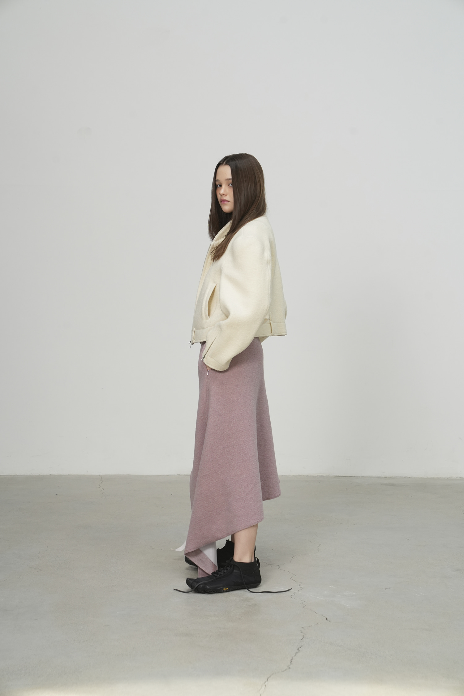 Wool Flare Wrap Skirts_Foule Pink