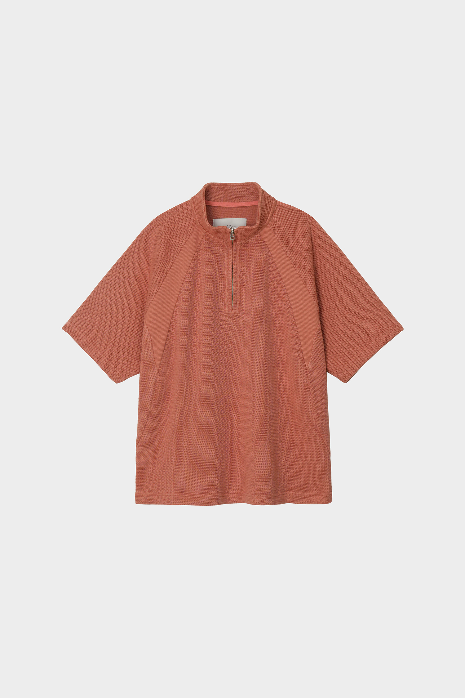 Deflect Half Zip-Up Shirts _ Brunt Coral